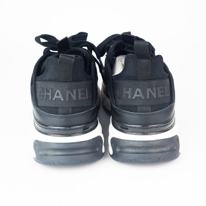 Chanel Mixed Fabric Mens Sneakers in Black