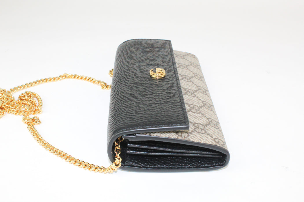 Gucci GG Marmont Chain Wallet in Black