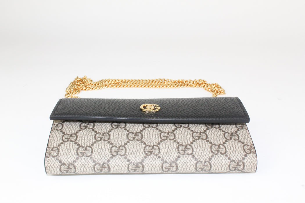 Gucci GG Marmont Chain Wallet in Black